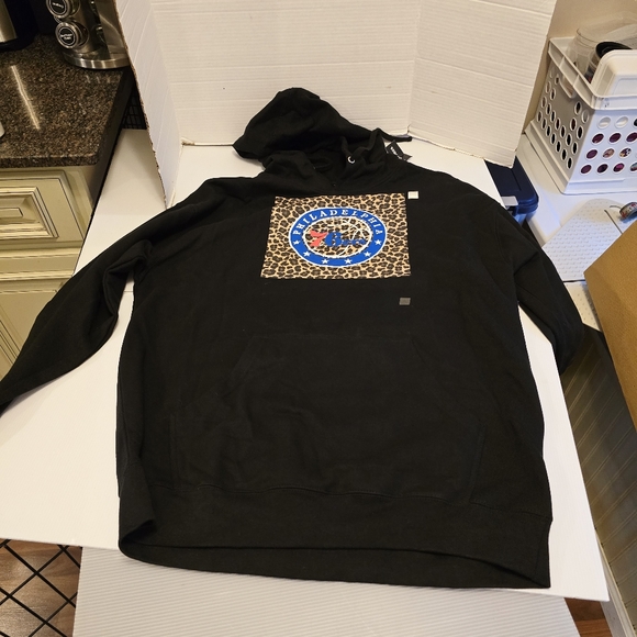 Express Men’s NBA Philadelphia 76ers Logo Hoodie Jacket Size XL New - Picture 9 of 16